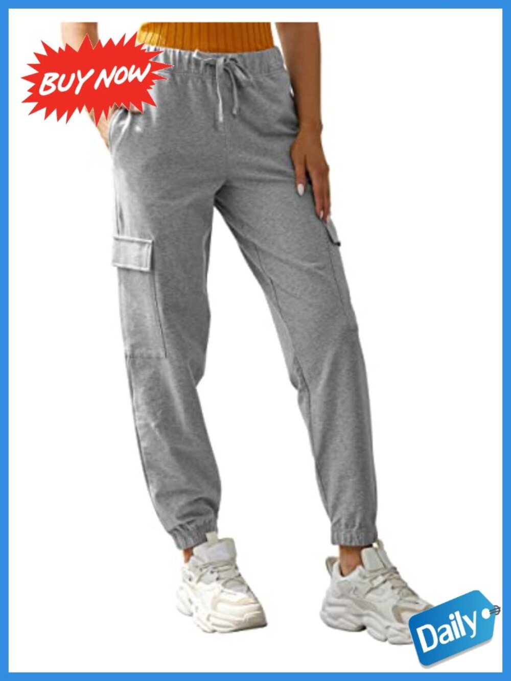 Cargo Sweatpants Women Loose Jogger Pants Cotton Blend Lounge